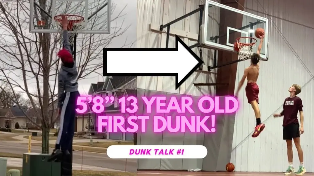 My Dunking Journey: From Low Rim to First Dunk. Dunk Talk Podcast episode 1 YouTube thumbnail.